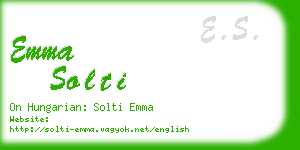 emma solti business card